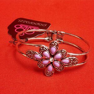 Paparazzi Go With The Florals Purple Hinged Bracelet